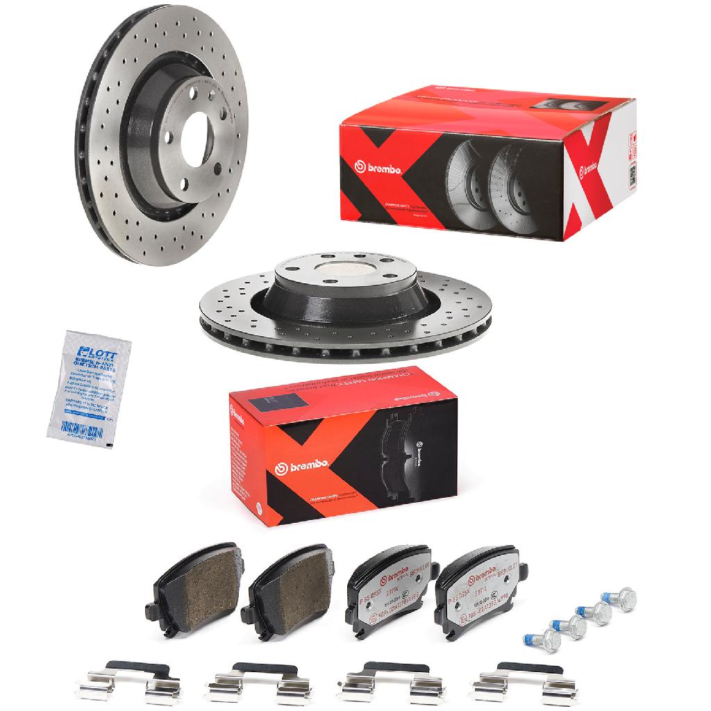 BREMBO Bremsscheibe 09.9768.1X + Bremsbelagsatz, Scheibenbremse P 85 095X