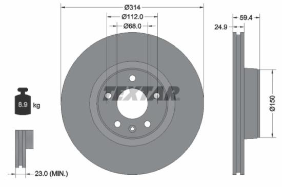 TEXTAR Bremsbelagsatz, Scheibenbremse 2301802 + Bremsscheibe 92132205 + Bremsscheibe 92132500 + Bremsbelagsatz, Scheibenbremse 2391401 Bild TEXTAR Bremsbelagsatz, Scheibenbremse 2301802 + Bremsscheibe 92132205 + Bremsscheibe 92132500 + Bremsbelagsatz, Scheibenbremse 2391401
