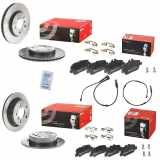 BREMBO Bremsscheibe 09.C744.11 + Bremsbelagsatz, Scheibenbremse P 06 090 + Warnkontakt, Bremsbelagverschleiß A 00 509 + Bremsscheibe 08.C745.11 + Warnkontakt, Bremsbelagverschleiß A 00 507 + Bremsbelagsatz, Scheibenbremse P 06 034