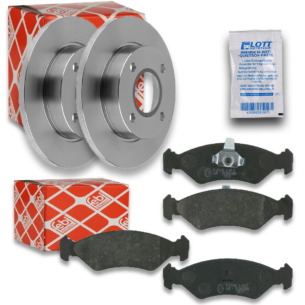 FEBI BILSTEIN Bremsbelagsatz, Scheibenbremse 16042 + Bremsscheibe 10518