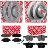 FEBI BILSTEIN Bremsbelagsatz, Scheibenbremse 16994 + Bremsscheibe 24384 + Bremsscheibe 36128 + Bremsbelagsatz, Scheibenbremse 16995