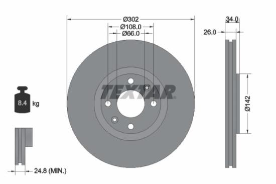 TEXTAR Bremsbelagsatz, Scheibenbremse 2415001 + Bremsbelagsatz, Scheibenbremse 2358901 + Bremsscheibe 92202103 + Bremsscheibe 92133203 Bild TEXTAR Bremsbelagsatz, Scheibenbremse 2415001 + Bremsbelagsatz, Scheibenbremse 2358901 + Bremsscheibe 92202103 + Bremsscheibe 92133203
