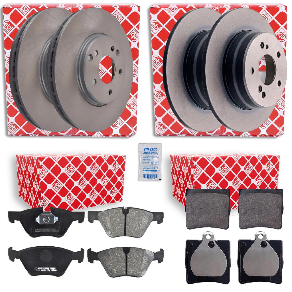FEBI BILSTEIN Bremsscheibe 04629 + Bremsbelagsatz, Scheibenbremse 16028 + Bremsscheibe 04630 + Bremsbelagsatz, Scheibenbremse 16147
