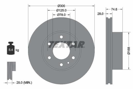 TEXTAR Warnkontakt, Bremsbelagverschleiß 98051100 + Bremsbelagsatz, Scheibenbremse 2922901 + Bremsscheibe 92155900 Bild TEXTAR Warnkontakt, Bremsbelagverschleiß 98051100 + Bremsbelagsatz, Scheibenbremse 2922901 + Bremsscheibe 92155900