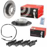 BREMBO Bremsscheibe 08.C352.11 + Warnkontakt, Bremsbelagverschleiß A 00 520 + Bremsbelagsatz, Scheibenbremse P 06 094