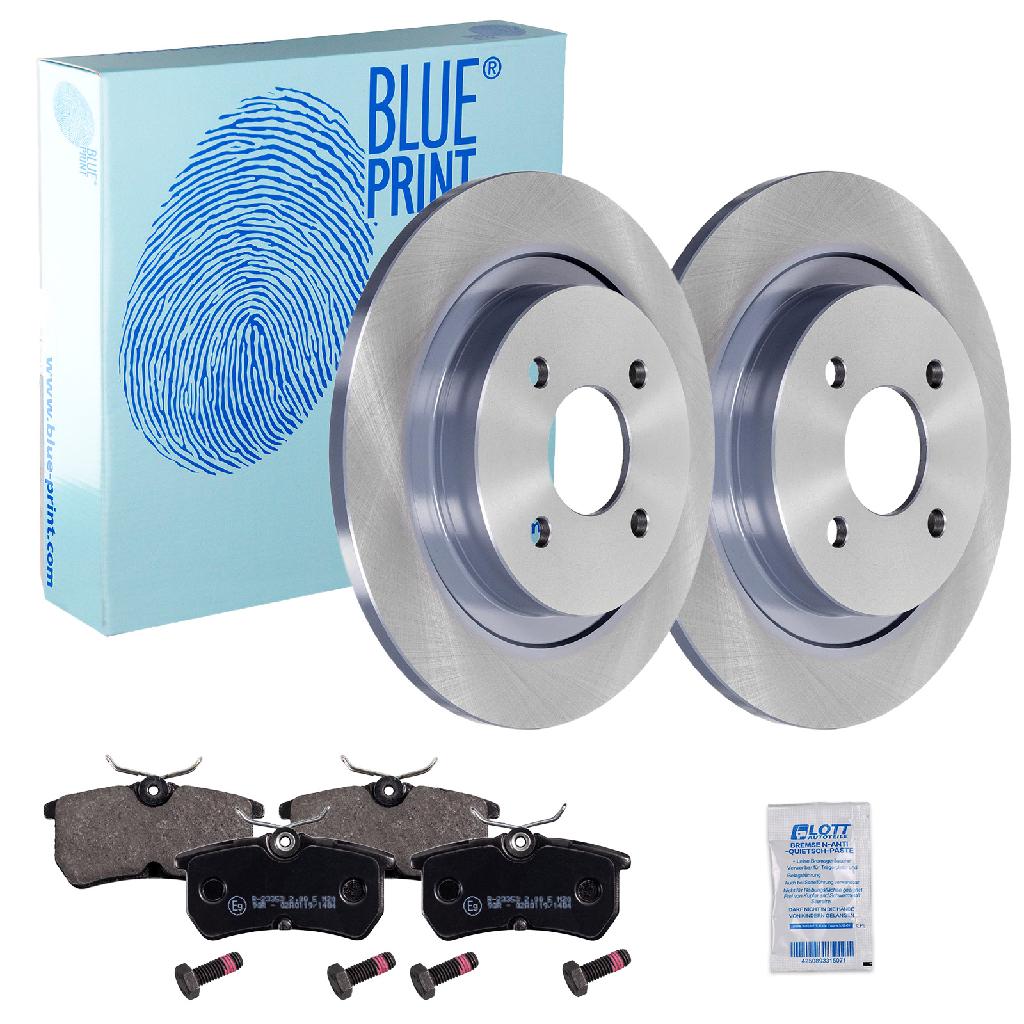 BLUE PRINT Bremsbelagsatz, Scheibenbremse ADF124216 + Bremsscheibe ADF124325