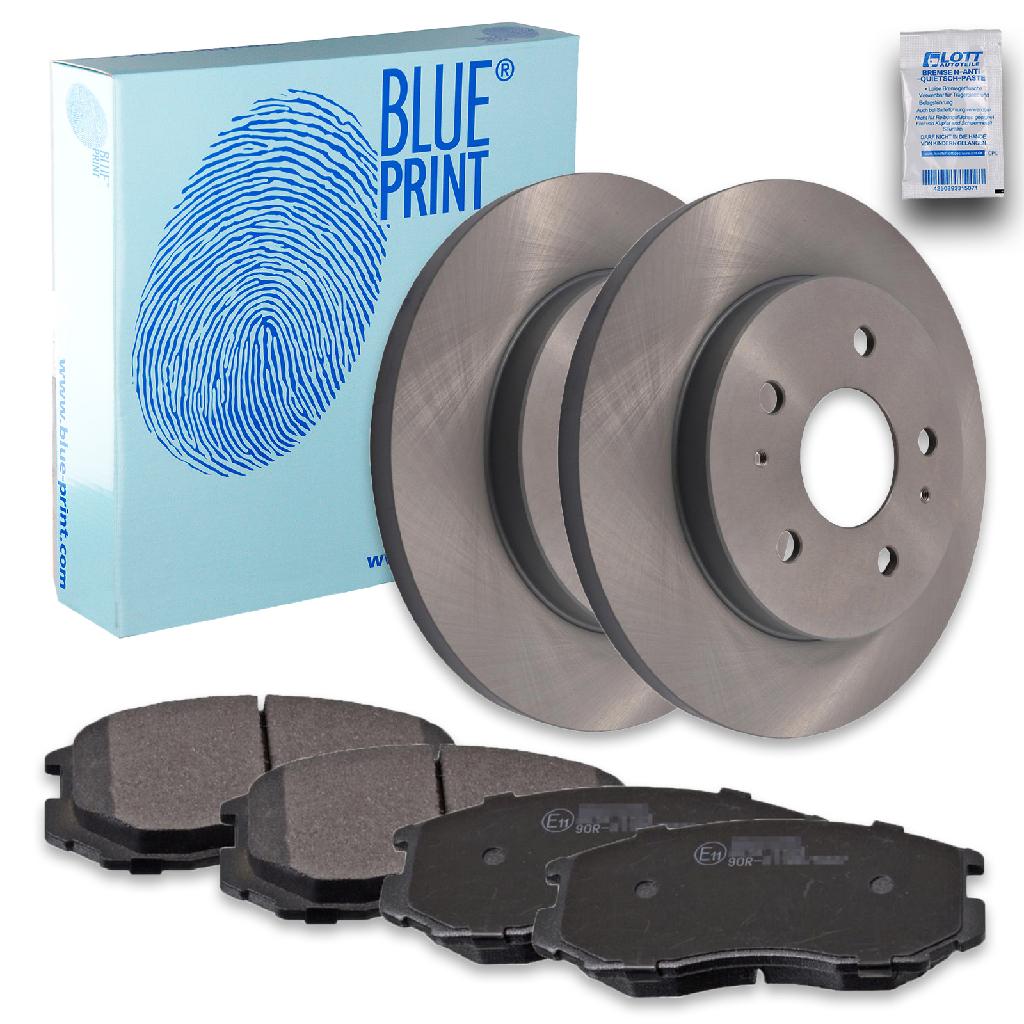 BLUE PRINT Bremsbelagsatz, Scheibenbremse ADG04295 + Bremsscheibe ADD64321