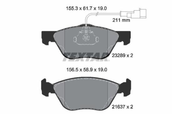 TEXTAR Bremsbelagsatz, Scheibenbremse 2328902 + Bremsscheibe 92046903 + Bremsscheibe 92046803 + Bremsbelagsatz, Scheibenbremse 2351703 Bild TEXTAR Bremsbelagsatz, Scheibenbremse 2328902 + Bremsscheibe 92046903 + Bremsscheibe 92046803 + Bremsbelagsatz, Scheibenbremse 2351703