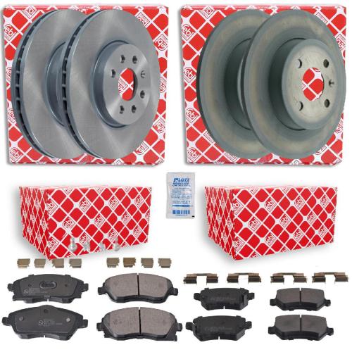 FEBI BILSTEIN Bremsscheibe 28167 + Bremsbelagsatz, Scheibenbremse 16748 + Bremsbelagsatz, Scheibenbremse 16512 + Bremsscheibe 28152 Bild FEBI BILSTEIN Bremsscheibe 28167 + Bremsbelagsatz, Scheibenbremse 16748 + Bremsbelagsatz, Scheibenbremse 16512 + Bremsscheibe 28152