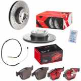 BREMBO Warnkontakt, Bremsbelagverschleiß A 00 441 + Bremsscheibe 09.B337.2X + Bremsbelagsatz, Scheibenbremse P 06 055X