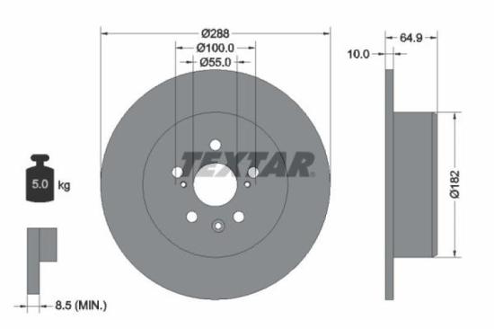 TEXTAR Bremsbelagsatz, Scheibenbremse 2196102 + Bremsscheibe 92135903 + Bremsscheibe 92142003 + Bremsbelagsatz, Scheibenbremse 2183301 Bild TEXTAR Bremsbelagsatz, Scheibenbremse 2196102 + Bremsscheibe 92135903 + Bremsscheibe 92142003 + Bremsbelagsatz, Scheibenbremse 2183301