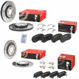 BREMBO Bremsbelagsatz, Scheibenbremse P 30 067 + Bremsscheibe 09.A532.11 + Bremsscheibe 08.C248.11 + Bremsbelagsatz, Scheibenbremse P 30 056