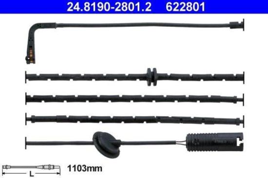 ATE Bremsscheibe 24.0122-0206.1 + Bremsbelagsatz, Scheibenbremse 13.0460-7144.2 + Warnkontakt, Bremsbelagverschleiß 24.8190-2801.2 Bild ATE Bremsscheibe 24.0122-0206.1 + Bremsbelagsatz, Scheibenbremse 13.0460-7144.2 + Warnkontakt, Bremsbelagverschleiß 24.8190-2801.2