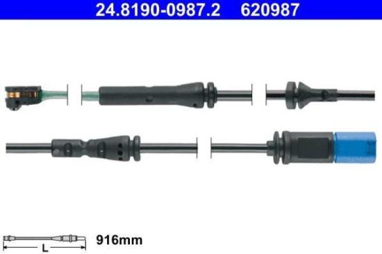 ATE Warnkontakt, Bremsbelagverschleiß 24.8190-0987.2 ZIMMERMANN Bremsscheibe 150.2956.52 + Bremsbelagsatz, Scheibenbremse 25900.195.1 Bild ATE Warnkontakt, Bremsbelagverschleiß 24.8190-0987.2 ZIMMERMANN Bremsscheibe 150.2956.52 + Bremsbelagsatz, Scheibenbremse 25900.195.1