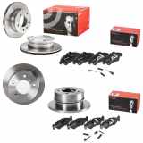 BREMBO Bremsbelagsatz, Scheibenbremse P 50 080 + Bremsscheibe 09.7314.14 + Bremsbelagsatz, Scheibenbremse P 50 081 + Bremsscheibe 08.7724.10