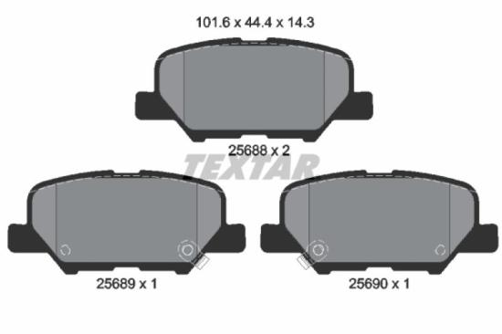 TEXTAR Bremsscheibe 92254703 + Bremsbelagsatz, Scheibenbremse 2568801 + Bremsscheibe 92257403 + Bremsbelagsatz, Scheibenbremse 2572501 Bild TEXTAR Bremsscheibe 92254703 + Bremsbelagsatz, Scheibenbremse 2568801 + Bremsscheibe 92257403 + Bremsbelagsatz, Scheibenbremse 2572501