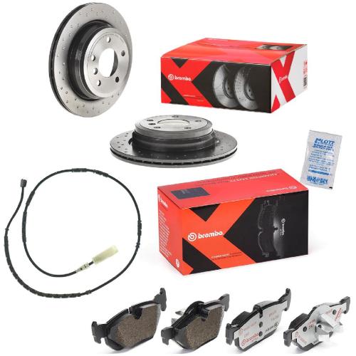 BREMBO Bremsbelagsatz, Scheibenbremse P 06 038X + Bremsscheibe 09.B338.2X + Warnkontakt, Bremsbelagverschleiß A 00 439 Bild BREMBO Bremsbelagsatz, Scheibenbremse P 06 038X + Bremsscheibe 09.B338.2X + Warnkontakt, Bremsbelagverschleiß A 00 439