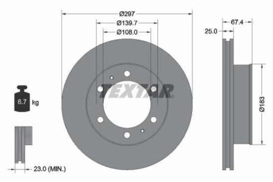 TEXTAR Bremsscheibe 92222600 + Bremsbelagsatz, Scheibenbremse 2168001 Bild TEXTAR Bremsscheibe 92222600 + Bremsbelagsatz, Scheibenbremse 2168001