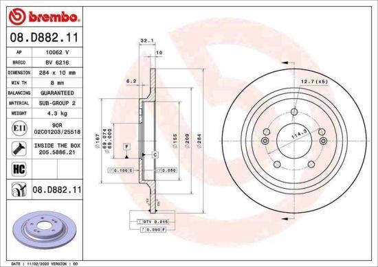 BREMBO Bremsbelagsatz, Scheibenbremse P 30 093 + Bremsscheibe 08.D882.11 + Bremsbelagsatz, Scheibenbremse P 30 068 + Bremsscheibe 09.D428.11 Bild BREMBO Bremsbelagsatz, Scheibenbremse P 30 093 + Bremsscheibe 08.D882.11 + Bremsbelagsatz, Scheibenbremse P 30 068 + Bremsscheibe 09.D428.11