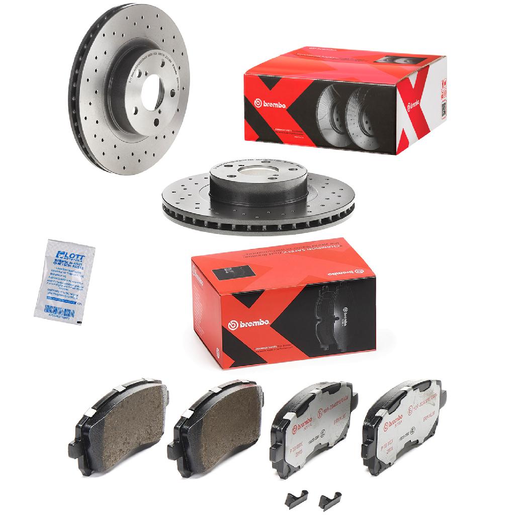 BREMBO Bremsscheibe 09.5674.2X + Bremsbelagsatz, Scheibenbremse P 78 010X