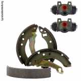 NK Radbremszylinder 804706 + Zubehörsatz, Feststellbremsbacken 7947680 + Bremsbackensatz 2799520