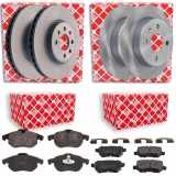 FEBI BILSTEIN Bremsbelagsatz, Scheibenbremse 16492 + Bremsscheibe 17212 + Bremsbelagsatz, Scheibenbremse 16512 + Bremsscheibe 44123