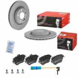 BREMBO Bremsbelagsatz, Scheibenbremse P 50 136 + Warnkontakt, Bremsbelagverschleiß A 00 353 + Bremsscheibe 09.D533.13