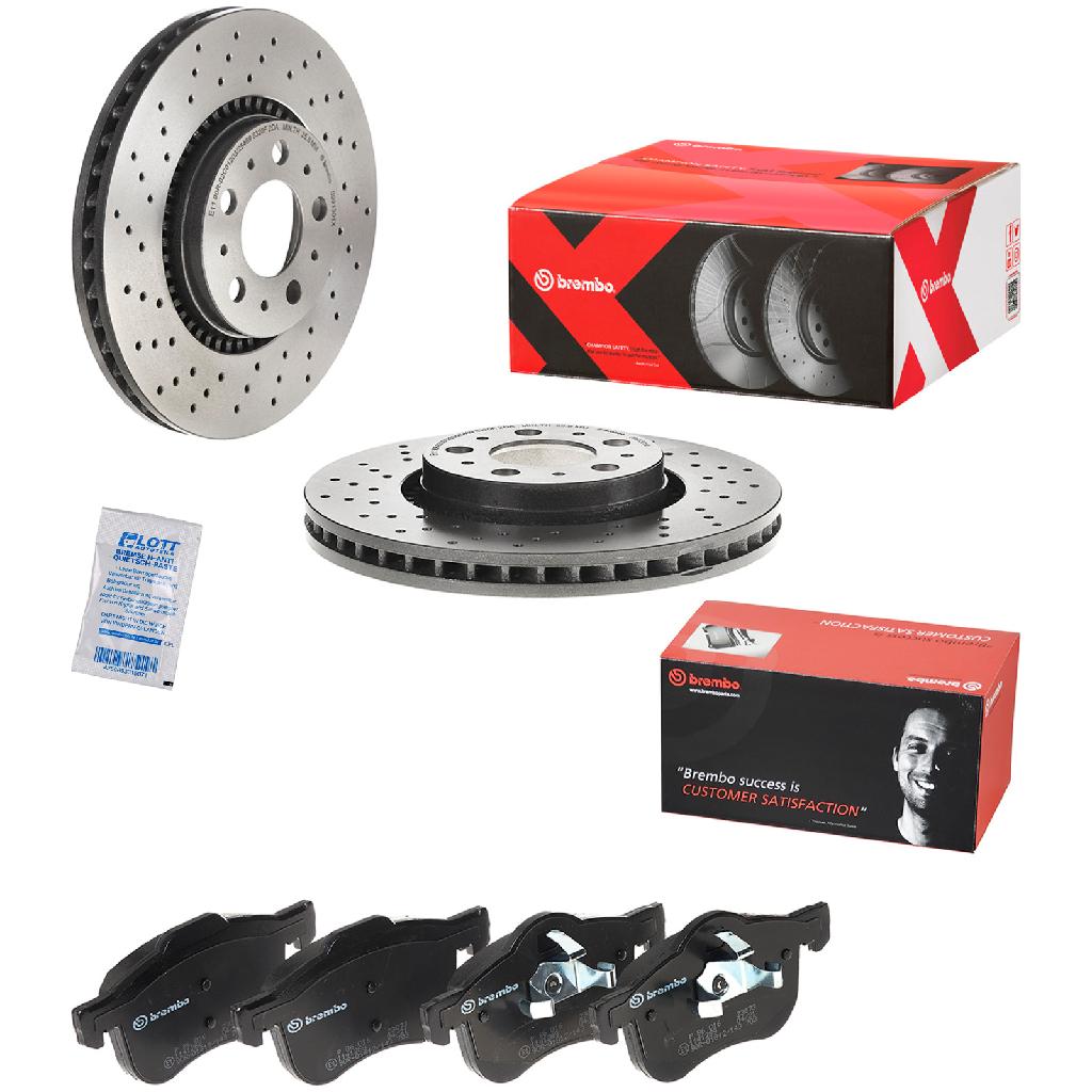 BREMBO Bremsscheibe 09.9130.1X + Bremsbelagsatz, Scheibenbremse P 86 016