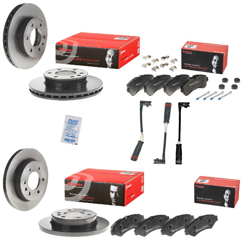 BREMBO Bremsbelagsatz, Scheibenbremse P 50 155 + Warnkontakt, Bremsbelagverschleiß A 00 287 + Bremsscheibe 09.9508.11 + Warnkontakt, Bremsbelagverschleiß A 00 291 + Bremsscheibe 08.D046.11 + Bremsbelagsatz, Scheibenbremse P 50 059
