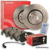 BREMBO Bremsscheibe 09.8690.1X + Bremsbelagsatz, Scheibenbremse P 85 085