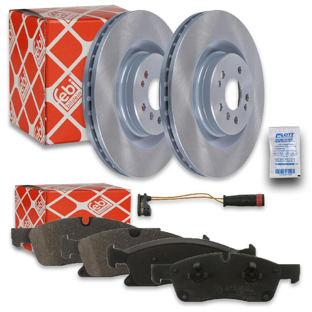FEBI BILSTEIN Bremsbelagsatz, Scheibenbremse 16900 + Bremsscheibe 24745 + Warnkontakt, Bremsbelagverschleiß 22663