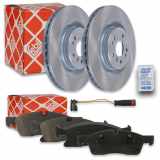 FEBI BILSTEIN Bremsbelagsatz, Scheibenbremse 16900 + Bremsscheibe 24745 + Warnkontakt, Bremsbelagverschleiß 22663