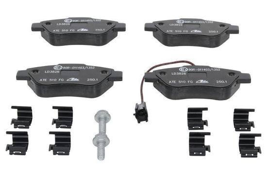 ATE Bremsscheibe 24.0122-0197.1 + Bremsbelagsatz, Scheibenbremse 13.0470-3826.2 Bild ATE Bremsscheibe 24.0122-0197.1 + Bremsbelagsatz, Scheibenbremse 13.0470-3826.2