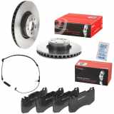 BREMBO Bremsscheibe 09.A771.11 + Bremsbelagsatz, Scheibenbremse P 44 023 + Warnkontakt, Bremsbelagverschleiß A 00 490