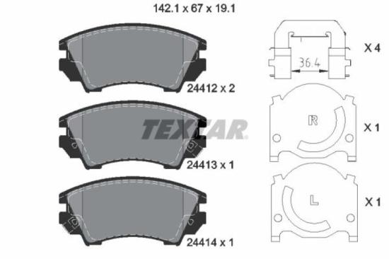 TEXTAR Bremsscheibe 92256803 + Bremsbelagsatz, Scheibenbremse 2441201 Bild TEXTAR Bremsscheibe 92256803 + Bremsbelagsatz, Scheibenbremse 2441201