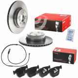 BREMBO Warnkontakt, Bremsbelagverschleiß A 00 434 + Bremsscheibe 09.9924.11 + Bremsbelagsatz, Scheibenbremse P 06 026