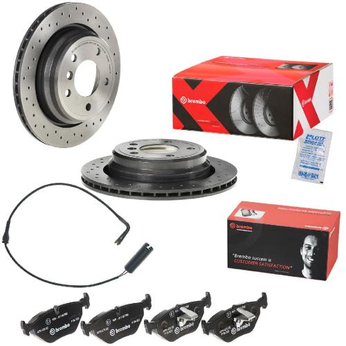 BREMBO Bremsscheibe 09.6841.1X + Warnkontakt, Bremsbelagverschleiß A 00 201 + Bremsbelagsatz, Scheibenbremse P 06 023 Bild BREMBO Bremsscheibe 09.6841.1X + Warnkontakt, Bremsbelagverschleiß A 00 201 + Bremsbelagsatz, Scheibenbremse P 06 023