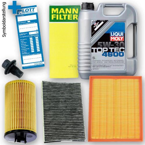 Liqui Moly Motoröl + Ölfilter + Luftfilter + Innenraumfilter + Ablassschraube Bild Liqui Moly Motoröl + Ölfilter + Luftfilter + Innenraumfilter + Ablassschraube