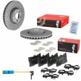 BREMBO Bremsscheibe 09.D529.23 + Warnkontakt, Bremsbelagverschleiß A 00 353 + Bremsbelagsatz, Scheibenbremse P 50 139