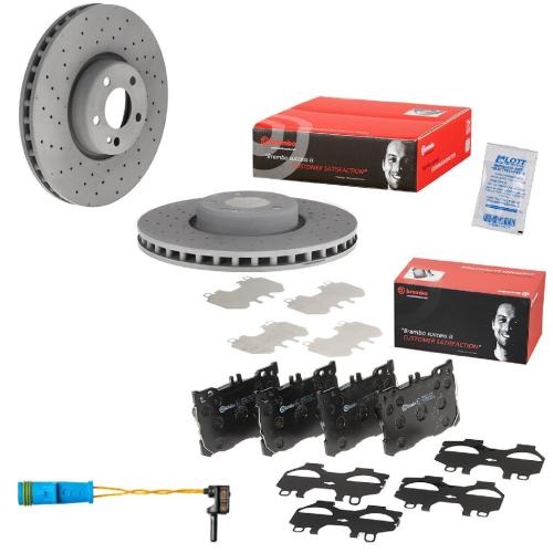 BREMBO Bremsscheibe 09.D529.23 + Warnkontakt, Bremsbelagverschleiß A 00 353 + Bremsbelagsatz, Scheibenbremse P 50 139 Bild BREMBO Bremsscheibe 09.D529.23 + Warnkontakt, Bremsbelagverschleiß A 00 353 + Bremsbelagsatz, Scheibenbremse P 50 139