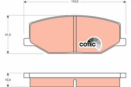 TRW Bremsbelagsatz, Scheibenbremse GDB383 + Bremsscheibe DF2588 Bild TRW Bremsbelagsatz, Scheibenbremse GDB383 + Bremsscheibe DF2588