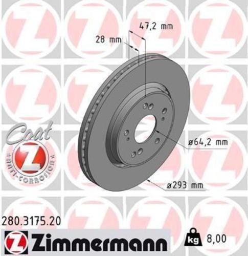 ZIMMERMANN Bremsscheibe 280.3182.20 + Bremsscheibe 280.3175.20 + Bremsbelagsatz, Scheibenbremse 24638.190.1 + Bremsbelagsatz, Scheibenbremse 24635.160.1 Bild ZIMMERMANN Bremsscheibe 280.3182.20 + Bremsscheibe 280.3175.20 + Bremsbelagsatz, Scheibenbremse 24638.190.1 + Bremsbelagsatz, Scheibenbremse 24635.160.1