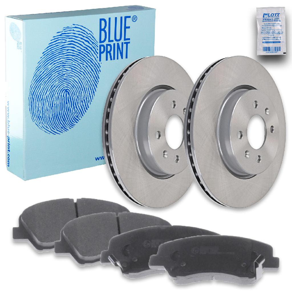 BLUE PRINT Bremsbelagsatz, Scheibenbremse ADG042153 + Bremsscheibe ADG043201