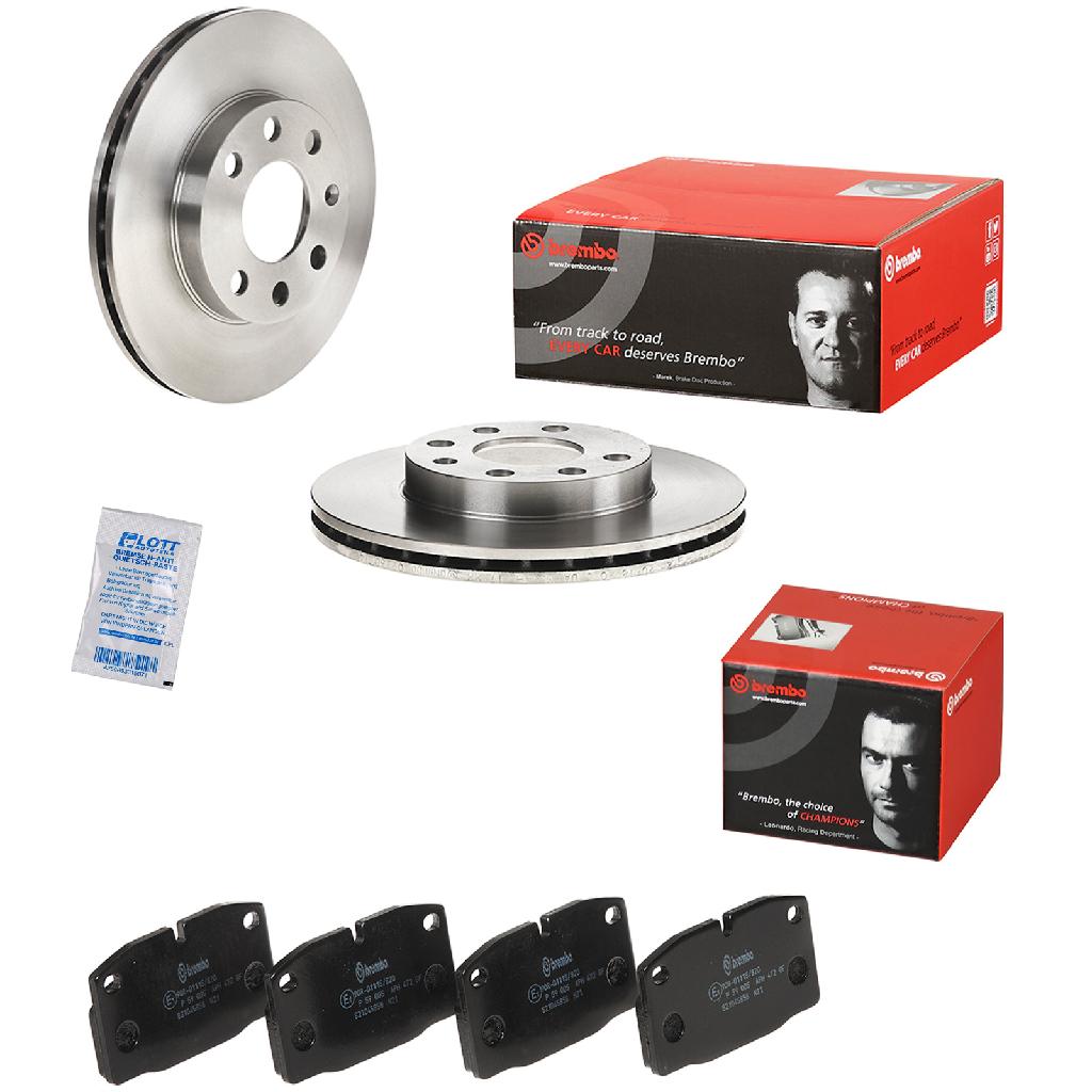 BREMBO Bremsscheibe 09.9607.14 + Bremsbelagsatz, Scheibenbremse P 59 005