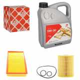 FEBI BILSTEIN Luftfilter 32213 + Ölfilter 32223 + Motoröl 173445