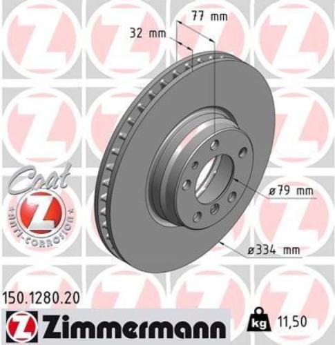 ZIMMERMANN Bremsbelagsatz, Scheibenbremse 21484.205.1 + Bremsscheibe 150.1280.20 BREMBO Warnkontakt, Bremsbelagverschleiß A 00 235 Bild ZIMMERMANN Bremsbelagsatz, Scheibenbremse 21484.205.1 + Bremsscheibe 150.1280.20 BREMBO Warnkontakt, Bremsbelagverschleiß A 00 235