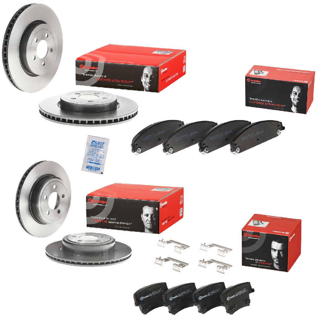 BREMBO Bremsscheibe 09.A404.11 + Bremsbelagsatz, Scheibenbremse P 23 175 + Bremsbelagsatz, Scheibenbremse P 11 017 + Bremsscheibe 09.A405.11