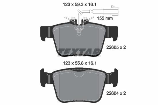 TEXTAR Bremsscheibe 92337905 + Bremsbelagsatz, Scheibenbremse 2260501 + Bremsbelagsatz, Scheibenbremse 2209401 + Bremsscheibe 92221103 Bild TEXTAR Bremsscheibe 92337905 + Bremsbelagsatz, Scheibenbremse 2260501 + Bremsbelagsatz, Scheibenbremse 2209401 + Bremsscheibe 92221103