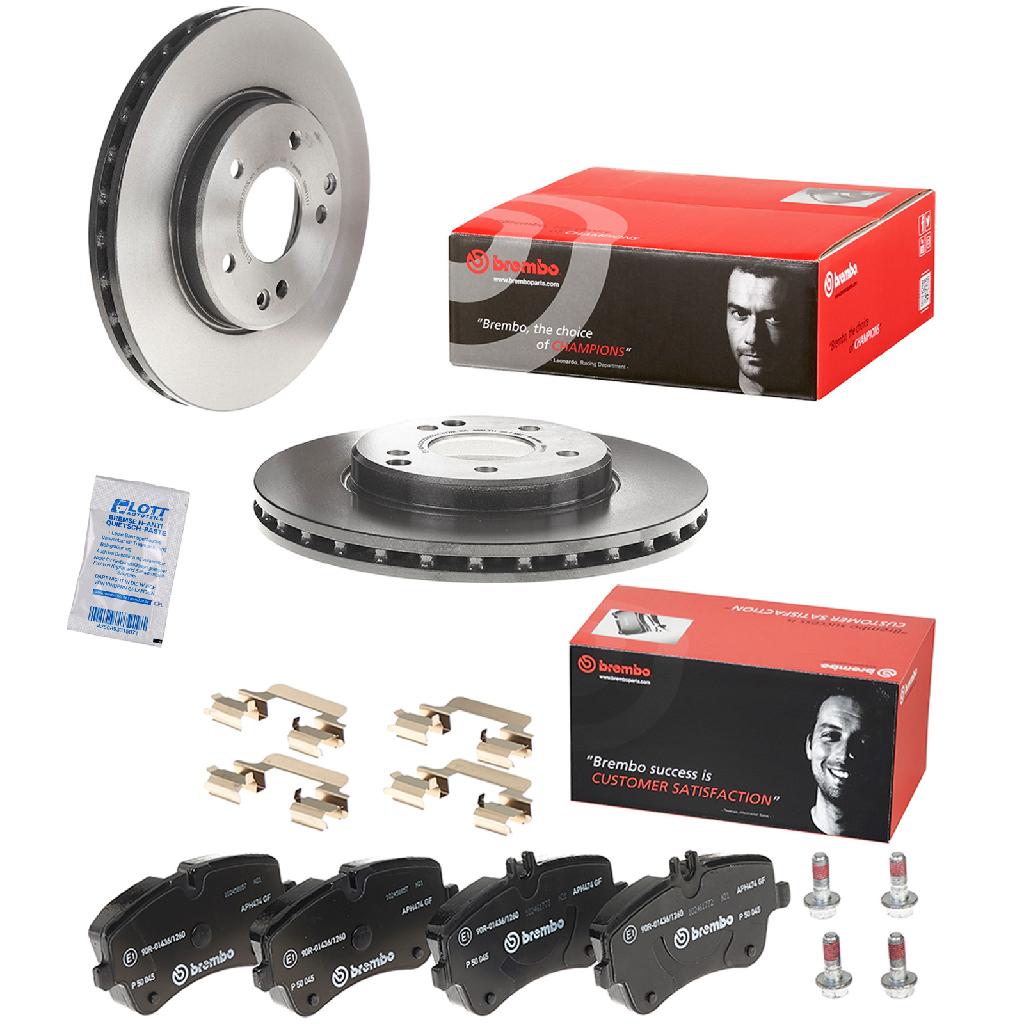 BREMBO Bremsscheibe 09.8411.11 + Bremsbelagsatz, Scheibenbremse P 50 045