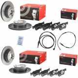 BREMBO Bremsscheibe 09.C114.11 + Bremsbelagsatz, Scheibenbremse P 06 070 + Bremsbelagsatz, Scheibenbremse P 06 071 + Warnkontakt, Bremsbelagverschleiß A 00 473 + Bremsscheibe 08.C115.11 + Warnkontakt, Bremsbelagverschleiß A 00 474